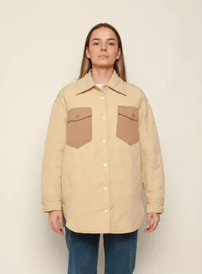 Sinaed Quilted Jacket-BEIGE