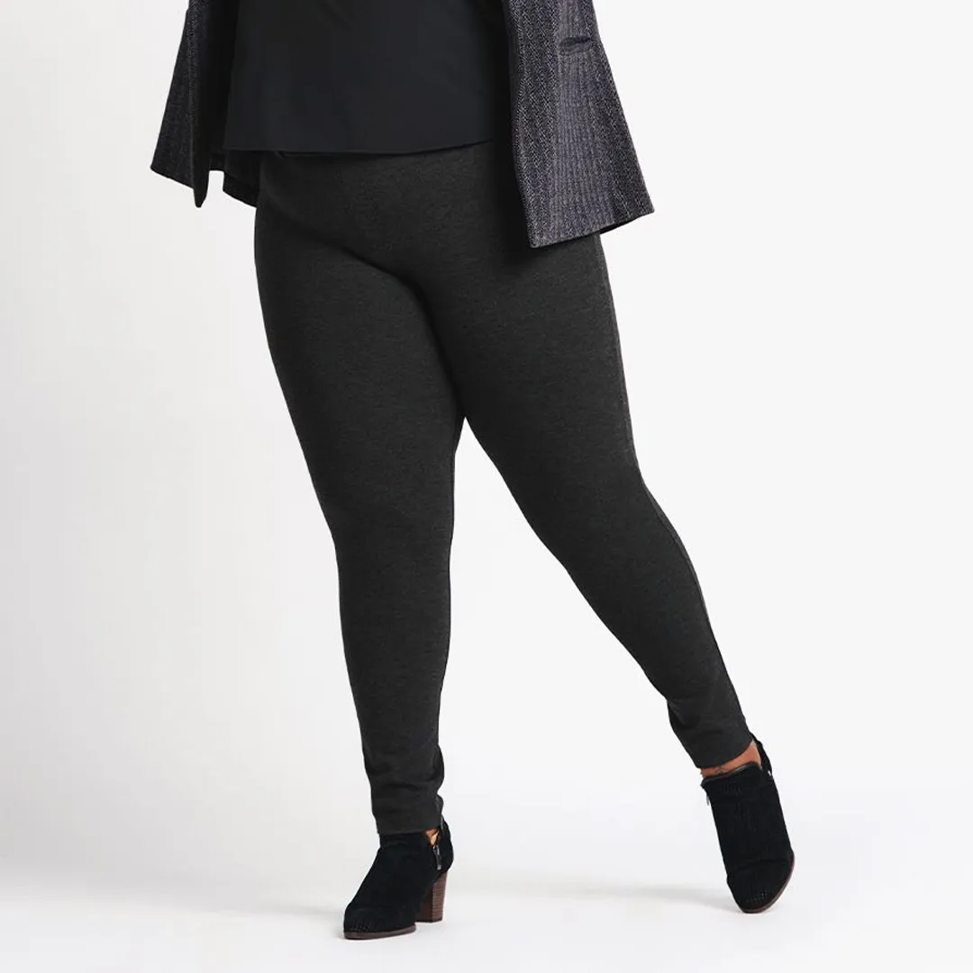 Skinny-Leg | Classic Dress Pant Yoga Pants (Charcoal)