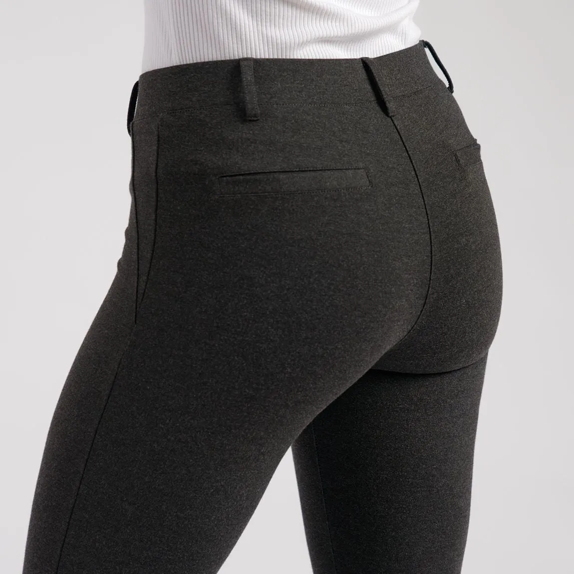 Skinny-Leg | Classic Dress Pant Yoga Pants (Charcoal)