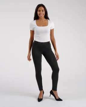 Skinny-Leg | Classic Dress Pant Yoga Pants (Charcoal)