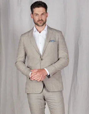 Split Beige & Grey Check Suit