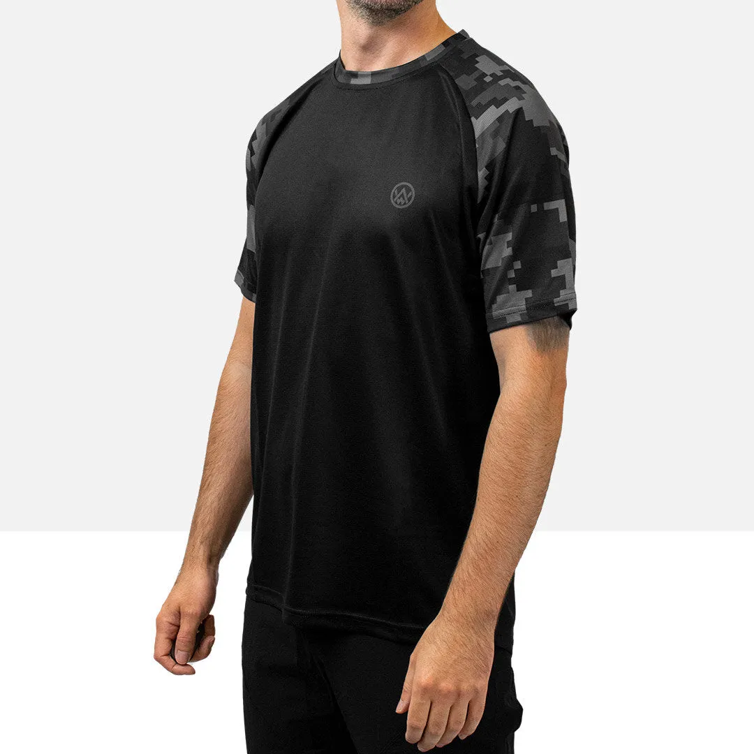 Stealth Digital Camo Short Sleeve MTB Jersey (Sleeves Only Design)