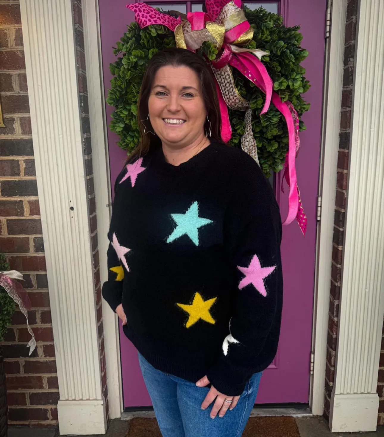 Stitched Star Sweater