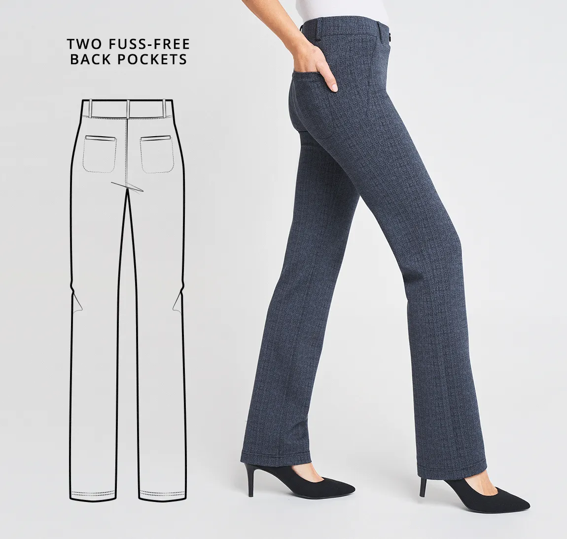 Straight-Leg | Two-Pocket Dress Pant Yoga Pants (Marine Lynen)