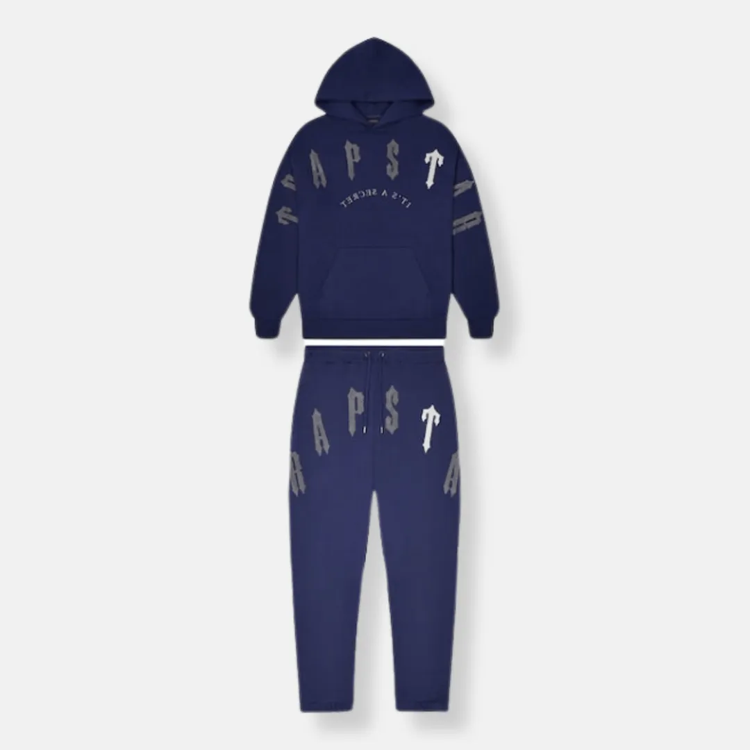 Trapstar Irongate Arch Chenille 2.0 Hooded Tracksuit - Navy