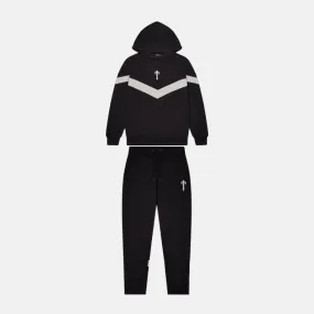 Trapstar V-Stripe Hooded Tracksuit - Black/Grey