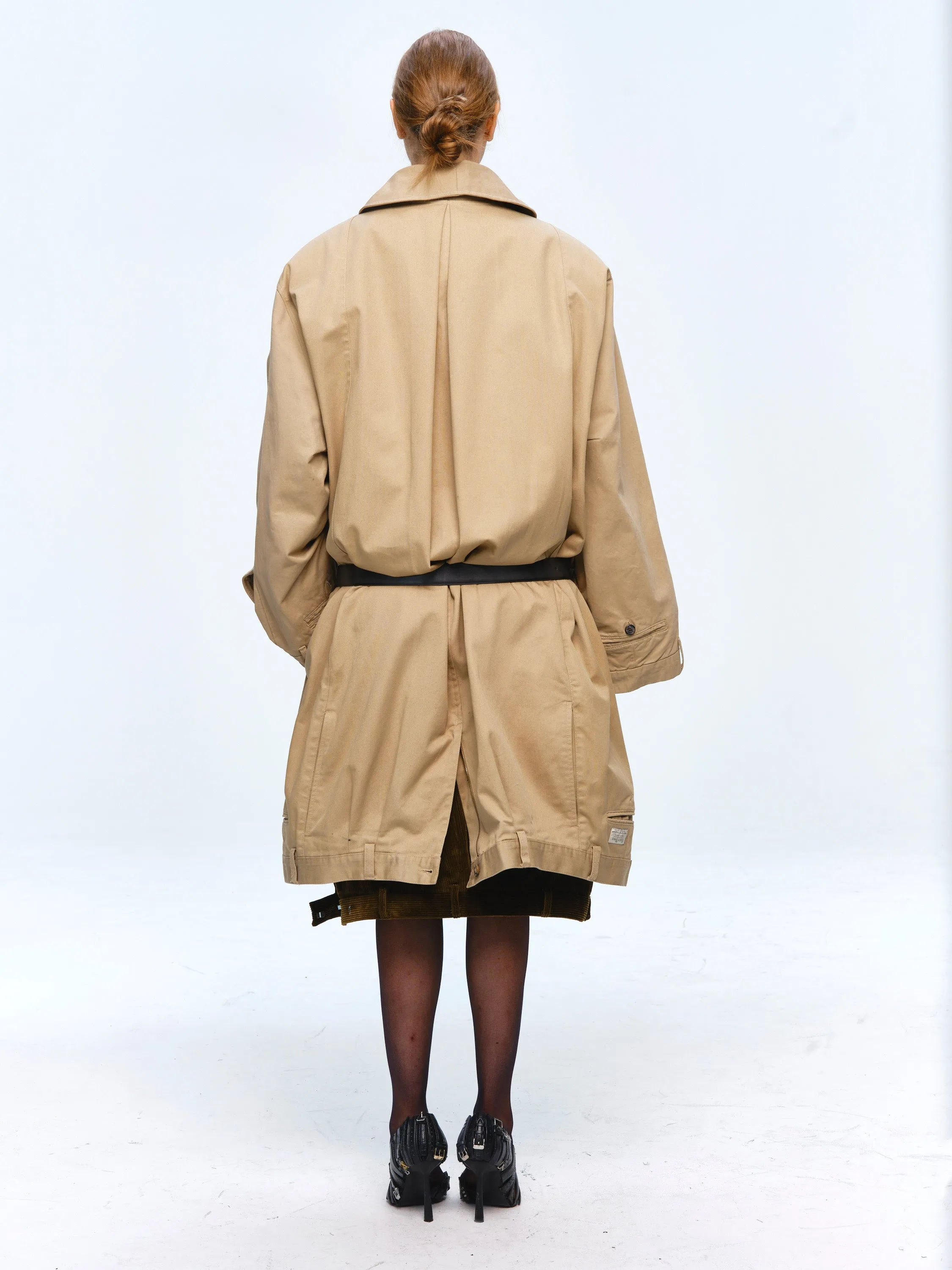 Upside down trench coat chino