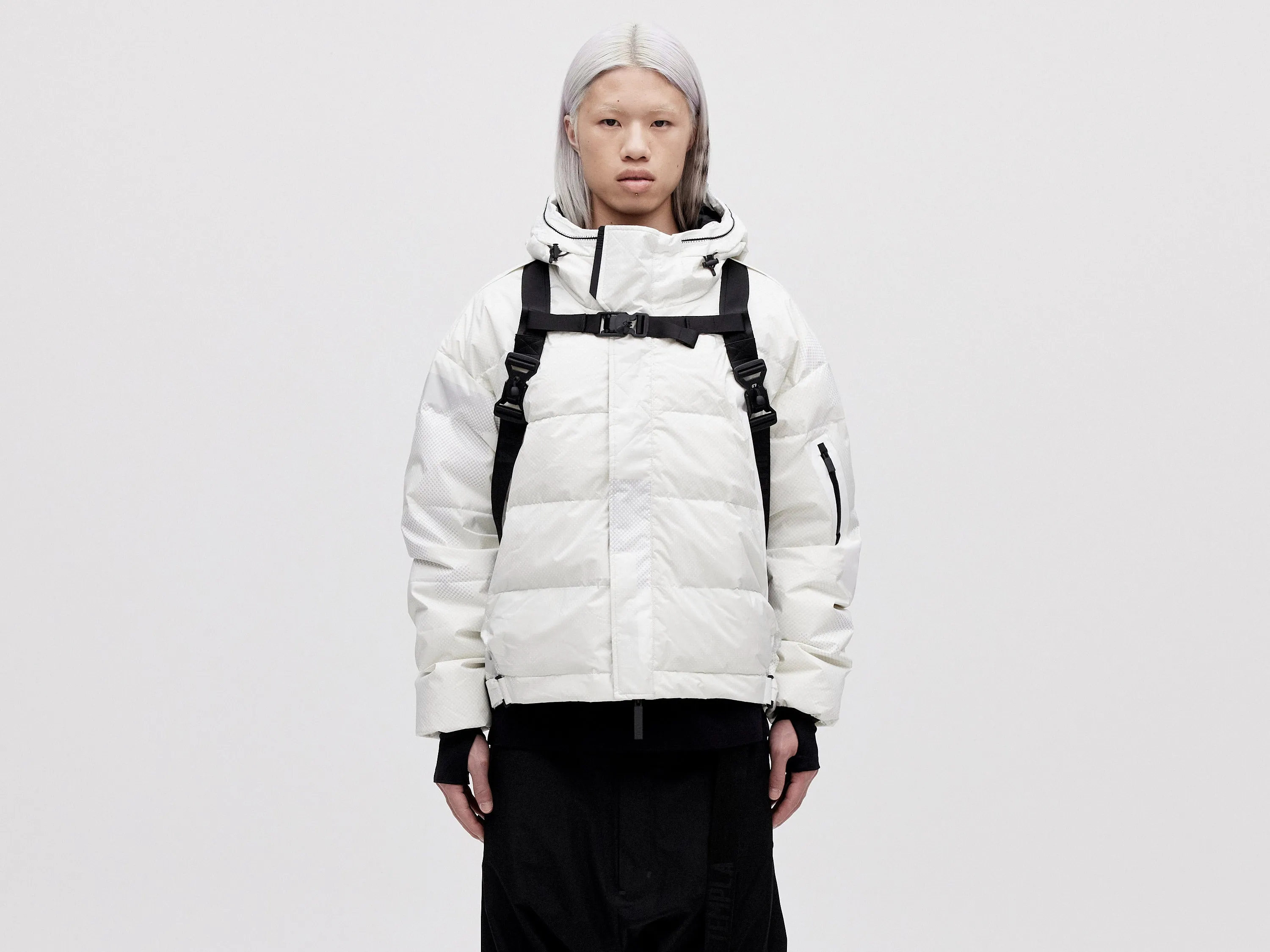 Utility Down Jacket with Backpack - Light Pixel