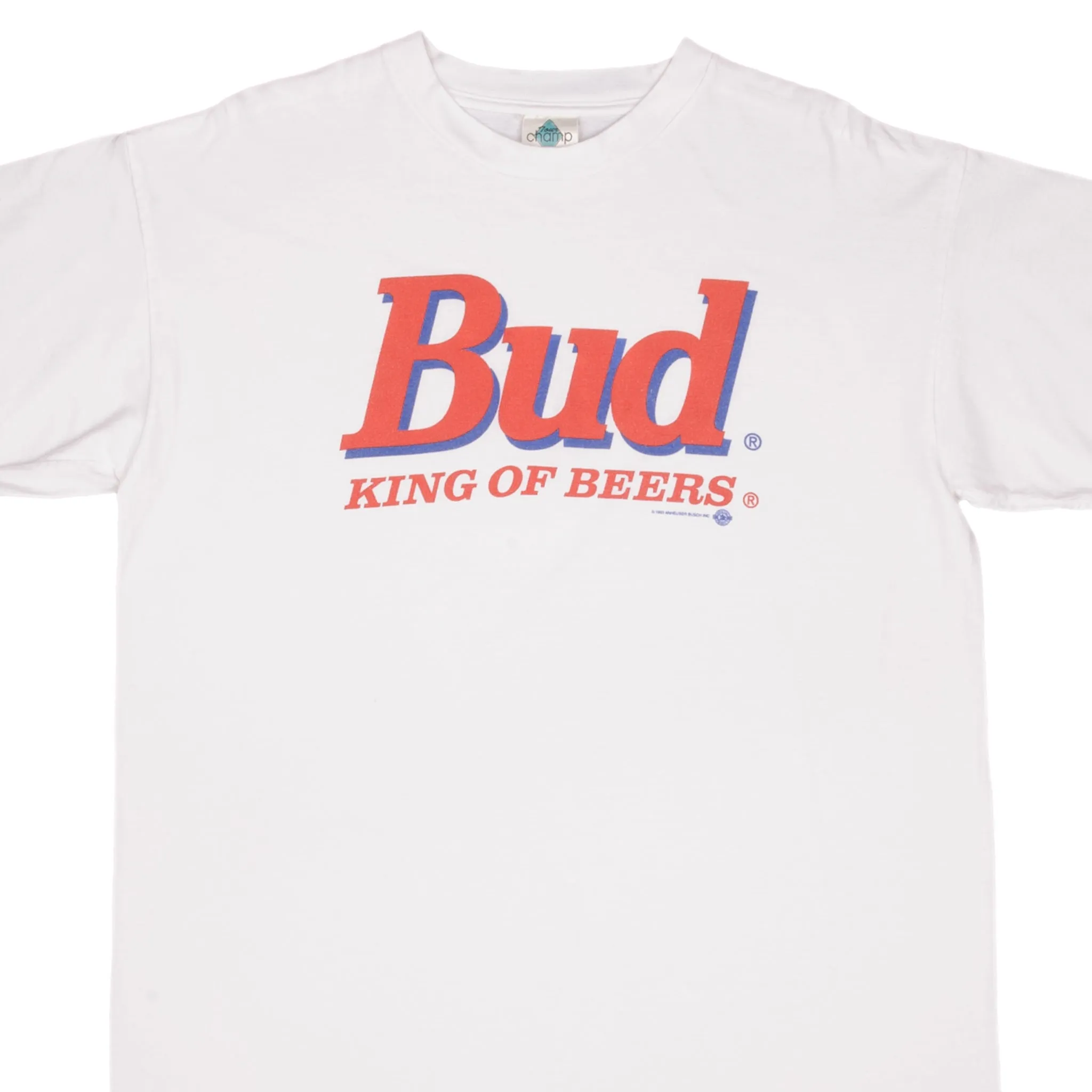 VINTAGE BUDWEISER KING OF BEERS TEE SHIRT 1993 SIZE XL