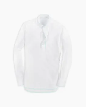 White Oxford Piping Popover Shirt