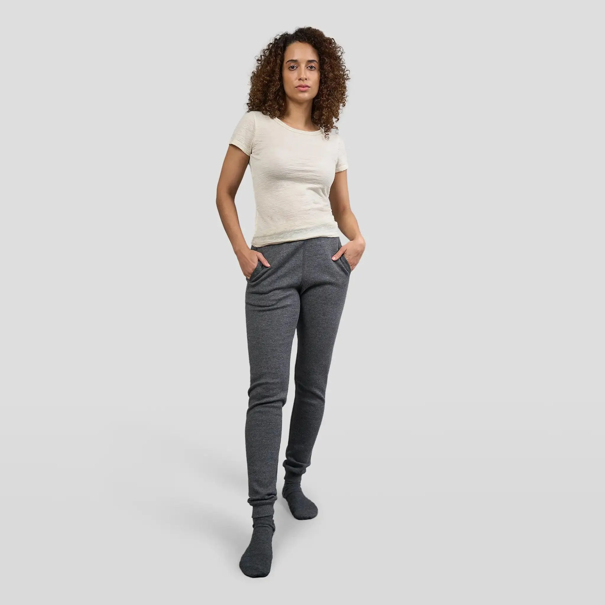 Women's Alpaca Wool Sweatpants: 420 Midweight