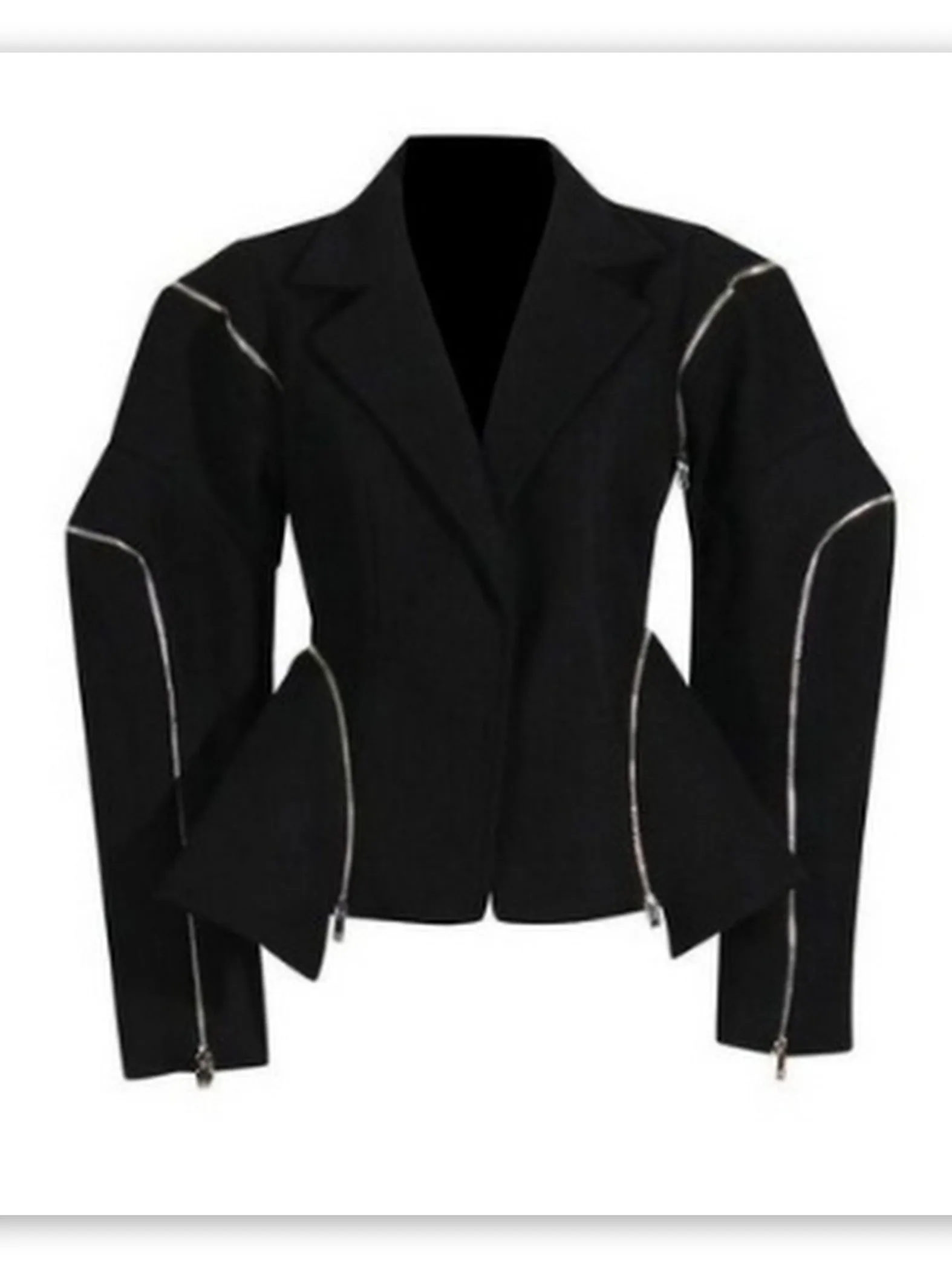 Women’s Boxy Sculptured Zip-Detail Jacket